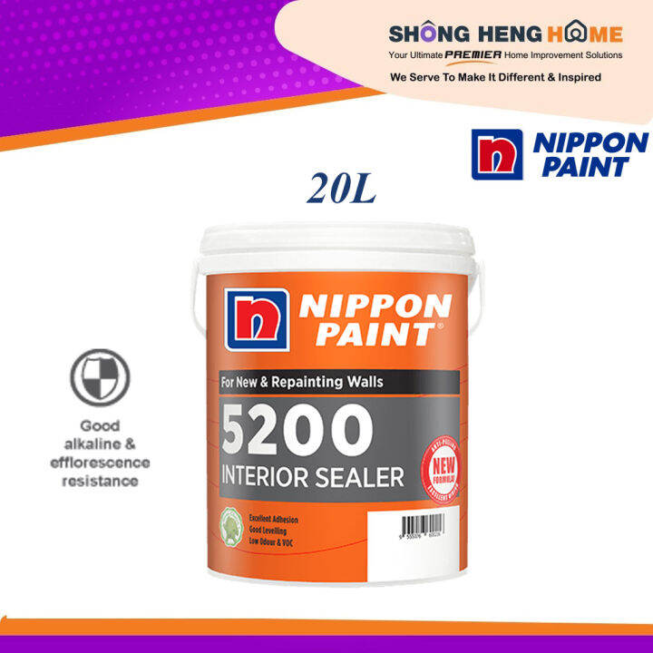 20L Nippon Paint 5200 Wall Sealer [PRIMER or UNDERCOAT] | Lazada