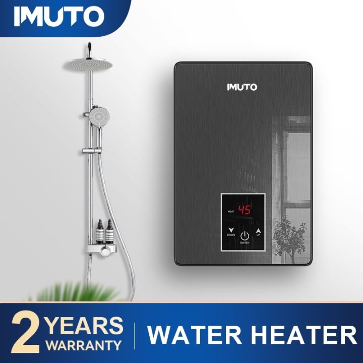 IMUTO 6500W Electric water heater LCD Touch screen Instant water Heater ...