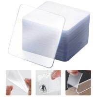 ✈❃◄ Transparent Double-Sided Adhesive Tape Washable Reusable Tape Gel Socket Paste Tape No Trace Square Strong Sticker Patch 6x6Cm