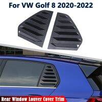 Pair For VW Volkswagen Golf 8 MK8 2020-2022 Car Side Rear Window Blind Shutter Side Vent Cover Trim Decoration Auto Accessories