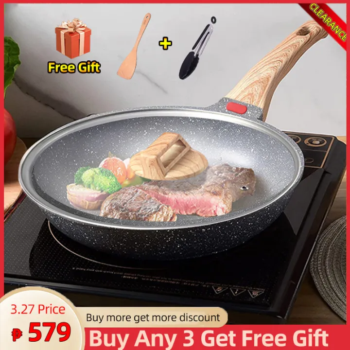 【Free Gift】Nonstick Frying Pan with Lid with Heat Resistant Bakelite