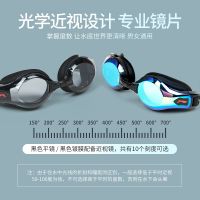 Li Ning adult waterproof swimming goggles HD anti-fog comfortable professional myopia glasses unisex diving large frame professional