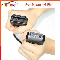 For Nisan 14 Pin Male To 16 Pin Female OBD2 OBDII Diagnostic Tool Adapter Extension Connector Cable 14PIN OBD2 40cm OBD Cable