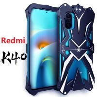 ZIMON เคสสำหรับ Xiaomi POCO F3 Redmi K40 Pro ฝาหลังแบบแข็งป้องกันอะลูมิเนียมอัลลอยโทรศัพท์มือถือโลหะป้องกันการกระแทกสำหรับ K40สีแดง