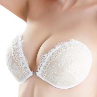 【jw】℗✓  Embroidery Super Push Up Silicone Bralette Backless Strapless Invisible  Pushup Bras for Wedding