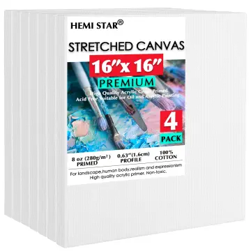 4 Pieces/set Stretched Canvases for Painting Primed White 100