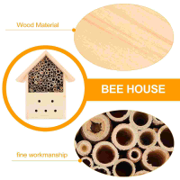 กล่องอุปกรณ์สวน Bee Hive ช่างไม้ House Mason Beehive น้ำผึ้งของขวัญไม้ Tubes