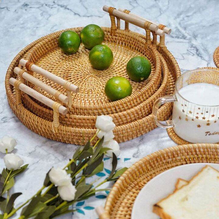 wicker-fruit-tray-round-rattan-storage-basket-tray-with-wooden-handle-bread-fruit-cake-food-plate-serving-tray-for-home-furniture-protectors-replaceme