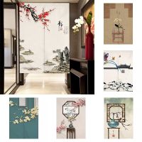 【YD】 Plum blossom Partition Door Curtain Geomantic Wind Household Decoration Half Panel