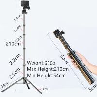 ❦ 2023 NEW Design 210cm Selfie Stick Tripod Foldable Monopod Light Stand For Gopro Hero 11 10 9 Action Dslr Cameras Smartphones