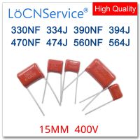 LoCNService 500PCS 400V 15MM 330NF 390NF 470NF 560NF 334J 394J 474J 564J CBB Polypropylene Film Capacitor High Quality