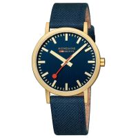 Mondaine นาฬิกา CLASSIC 40 mm, Deep Ocean Blue Golden Watch, A660.30360.40SBQ นาฬิกาข้อมือ