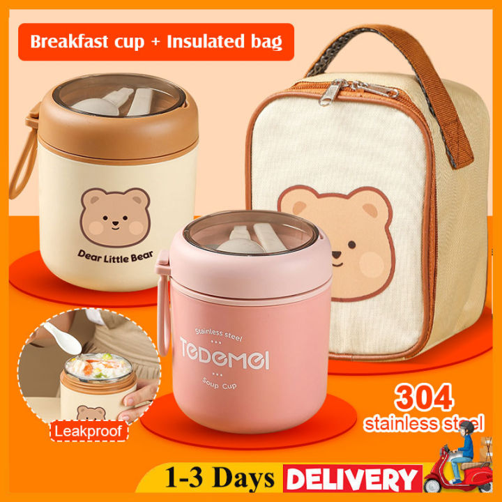 Breakfast Soup Cup Thermos Food Jar Insulated Lunch Container with