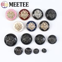 Meetee 10Pcs 10 28mm Metal Button Round Retro Shank Buttons for Coat Shirt Buckles Clothes Decoration Buckle Sewing Accessories