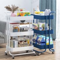 ☫∈♦ [รุ่นฮิต] ชั้นวางของ3ชั้น พร้อมล้อเลื่อน ที่จับ รถเข็นอาหาร Rolling Cart Shelf ชั้นวางโครงเหล็ก กันสนิม พร้อมส่ง