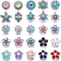 XH5501 Starfish Sea turtle Flower Crystal gemstone Birthstone 20mm Metal snap button jewelry DIY celet