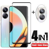 4 in 1 For OPPO Realme 10 Pro Plus Glass For Realme 10 Pro Plus Phone Film 9H Screen Protector For Realme 10 Pro Plus Lens Glass