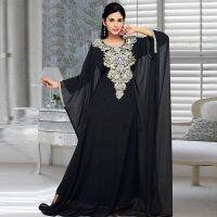 Women Abaya Muslim Loose Robes Dubai Caftan Marocain Luxury Embroidered Patchwork Elegant Party Dress Islamic Clothing