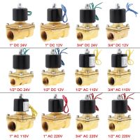 【hot】☬✜✐  Solenoid Valves 1/2  3/4  1   Closed Pneumatic for Air 12V 24V 220V 110V