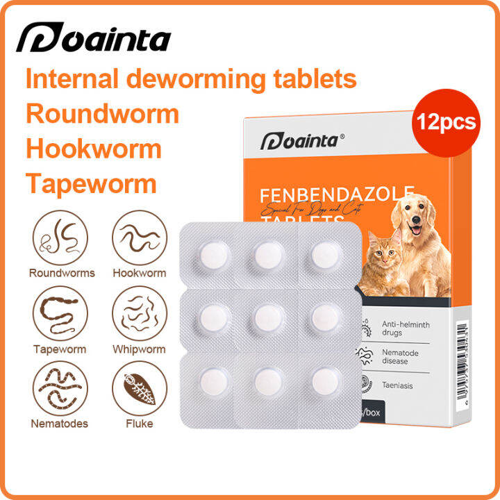 PUAINTA Deworming Tablet for Dogs and Cats Dewormer Droad-Spectrum ...