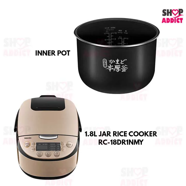 1.8L] Toshiba Bincho Charcoal Series Digital Rice Cooker RC18DR1NMY