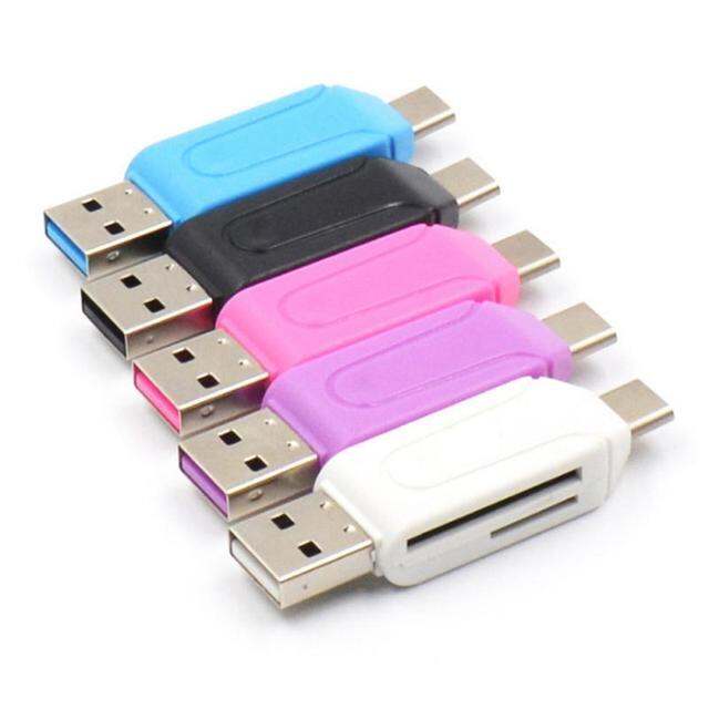 2 In 1 Portable Typec Usb Otg Adapter Smart Reader Type C Tf Drive Universal Memory Flash Card