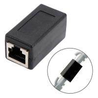 New RJ45 Network Dual-Pass Mini Black Network Connector Portable Female To Female Ethernet LAN Connection Adapter Extender Wires  Leads Adapters