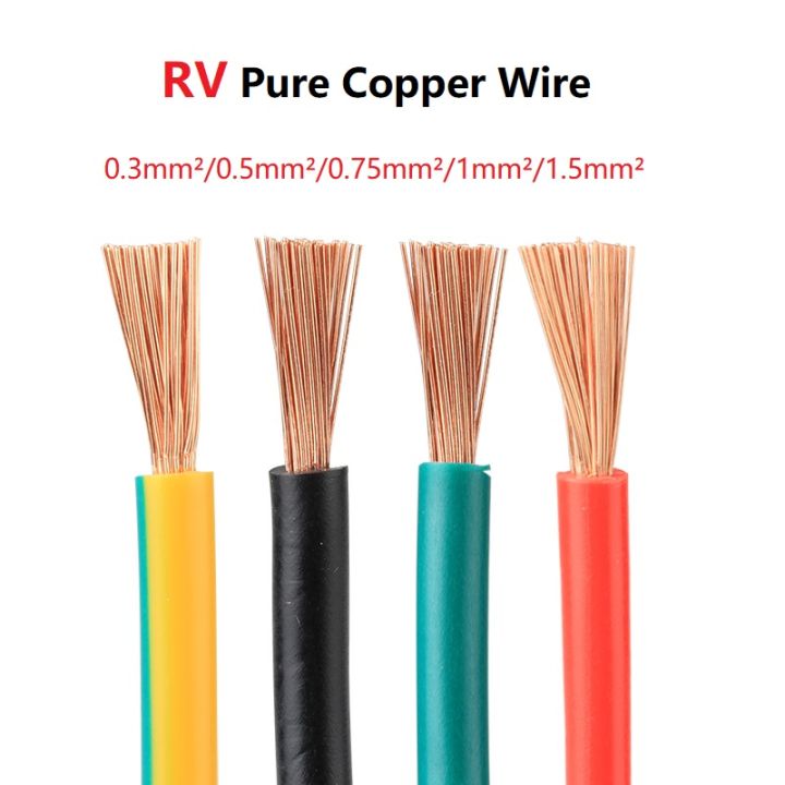 10Meter RV Pure Copper Fine Wire PVC Insulated Bare Copper Cable 0.3mm² ...