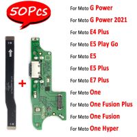 50 ชิ้นใหม่สําหรับ Moto One Fusion Plus Hyper G Power 2021 E4 E7 Plus E5 Play Go USB Charging Board Connector เมนบอร์ด Flex Cable