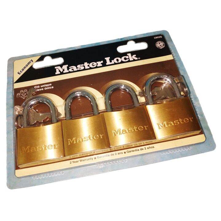 ORIGINAL MASTER PADLOCK 40MM ( 1902Q ) ECONOMY ALL KEYS OPEN ALL FOUR