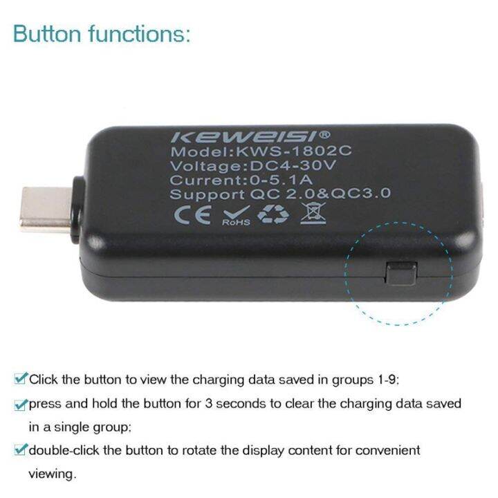 keweisi-type-c-usb-meter-tester-power-meter-usb-multimeter-voltage-and-current-tester-0-5-1a-4-30v-usb-power-tester-tester-display-capacity-voltage-current-detector