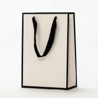 10pcs Paper Gift Bags Clothing Store Handbags Kraft Paper Bags Shopping Bags Thickened Packaging Bags