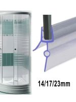 【LZ】 14/17/23mm Chuveiro Tela Selo Tira PVC Frameless Porta De Vidro Inferior Tempo Stripping Seal Varrer Cola-livre 2pcs