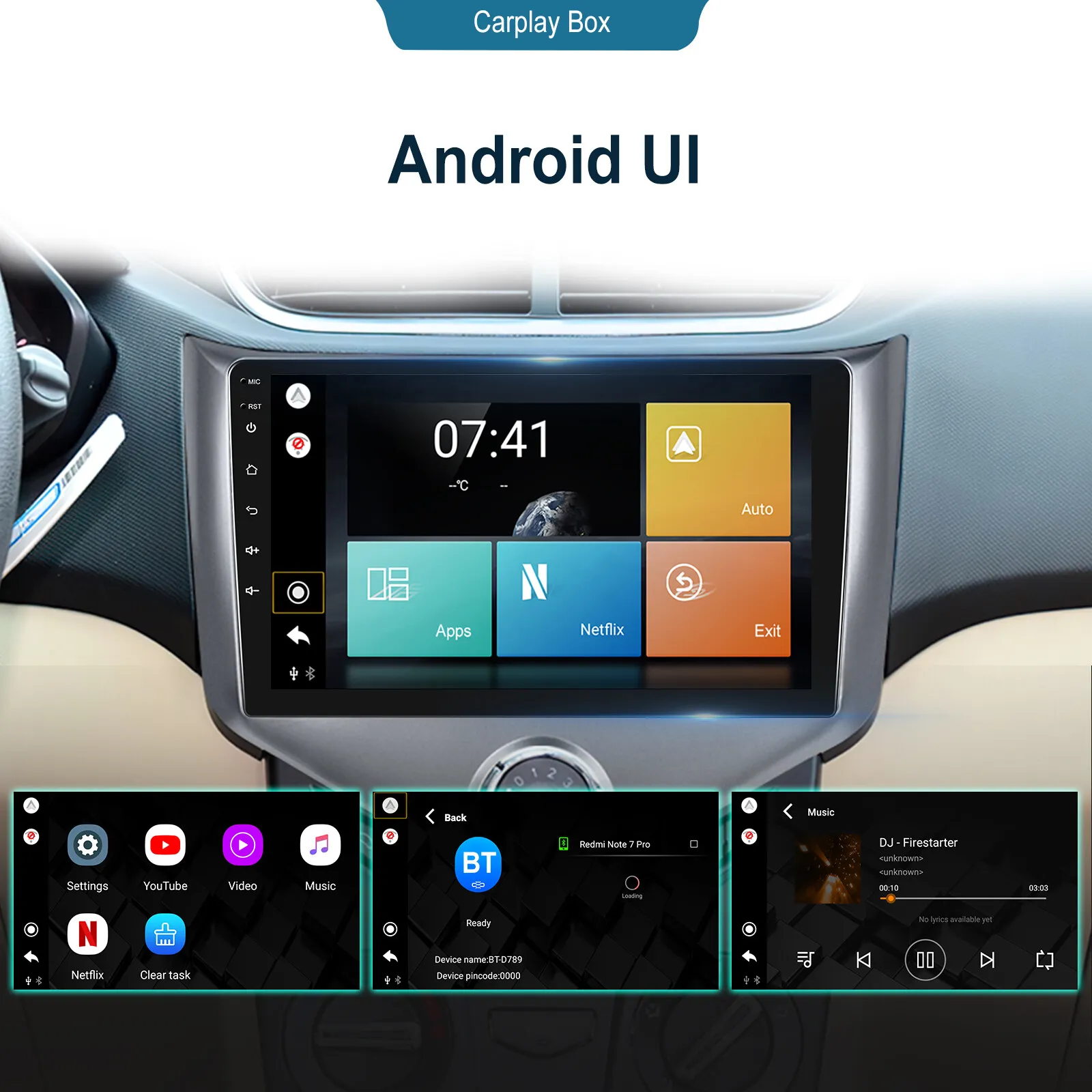 Wireless CarPlay Android Auto Mini Dongle Ai Box Wired CarPlay to