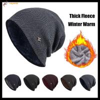 HUJAKON Unisex ผ้าฟลีซซับใน หนา ของแข็ง Gorros หมวกอุ่นฤดูหนาว หมวกบีนนี่ผู้ชาย หมวกหัวกะโหลก หมวกถักสาย