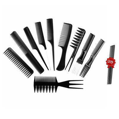 11Pcs Stylist Anti-Static Hairdressing Combs Multifunctional Hair Design Hair Detangler หวีแต่งหน้าตัดผม Haircare เครื่องมือจัดแต่งทรงผม ~
