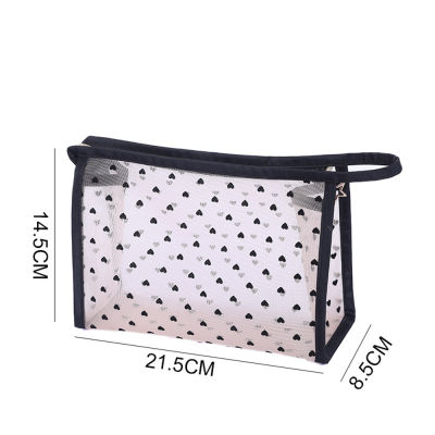 Home Love Mesh Office Makeup Bags Zipper Pouches Cosmetic Bag