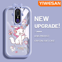 YIWESAN เคสสำหรับ OPPO F11 A9 A9X 2019เคสการ์ตูนน่ารักมาเรียเคสโทรศัพท์โปร่งใสกันกระแทกหลากสีแมวสุดสร้างสรรค์เคสนิ่มเลนส์กล้องถ่ายรูปมอนสเตอร์ตัวเล็กปลอกซิลิโคนนิ่ม