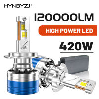 HYNBYZJ 420วัตต์ H7 HB3 H4 H11 LED ไฟหน้าพลังงานสูง C An BUS H1 120000LM 9005 9006 HB4 9012 HIR2เทอร์โบโคมไฟ6000พันรถแสง