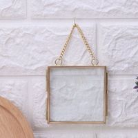 6cm/8cm Square Metal Photo Frame Pressed Flower Hand Painting Picture Frame Plants Insect Specimen Display Rack