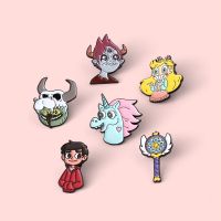 Anime Demon King Magic Wand Enamel Pins Badge Boy and Girl Brooches Cartoon Lapel Pin Jewelry Gift for Fans Friends Wholesale