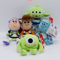 ﺴ Disney Series Plush Doll Toy Story Buzz Lightyear Woody Alien Hamm Monsters University Mr.Q Sulley Stuffed Toy Bag Pendant Kids Gift [KU2.MY]