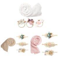 ❈ lbfdjq Recém-nascido Wrap com Headwear Fotografia Prop Baby Photoshoot Props Blanket