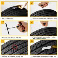 Emergency Tools Tubeless Repair Flat Plug Tyre Car Universally