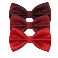 {EDDLYT}ผู้ชาย Bowtie ปมผีเสื้ออุปกรณ์บุรุษโบว์ผูกสีแดงผ้าผูกคออย่างเป็นทางการสูทแต่งงานผูก