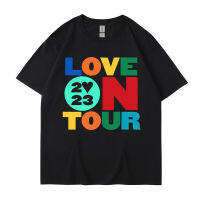 เสื้อยืดลาย Love On Tour 2023เสื้อยืดแนวเรโทรแฮรี่,เสื้อยืดแนวป๊อปที่ได้แรงบันดาลใจจากแฮร์รี่เสื้อยืดไซส์ยุโรปผ้าคอตตอน100% ใช้ได้ทั้งชายและหญิงเสื้อลำลองฤดูร้อน