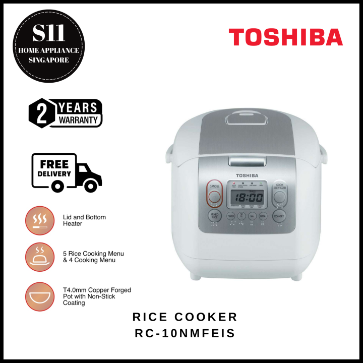 TOSHIBA RC-10NMFEIS 1.0L ELECTRIC RICE COOKER - 2 YEARS WARRANTY ...