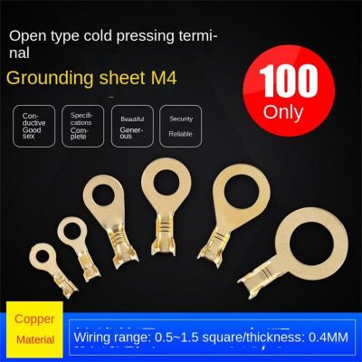 【CC】☽™  100PCS Ground Terminal Cold O-shaped Pressing Cable Wire
