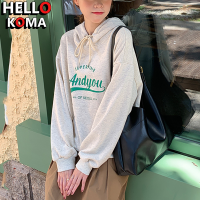 HelloKoma เสื้อกันหนาว เสื้อแขนยาวผญ เสื้อเเขนยาว สไตล์เกาหลี ใหม่ กราฟฟิตี้ เสื้อแขนยาวฮูด เสื้อกันหนาวมีฮู้ด 2023 ใหม่ WWY2390VQL 37Z230913