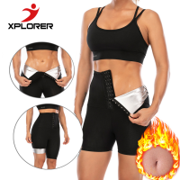 เอวสูงซาวน่ากางเกงขาสั้นลดน้ำหนัก Belly Trimmer ขา Slimming Sweatpants ชุดออกกำลังกาย Leggings